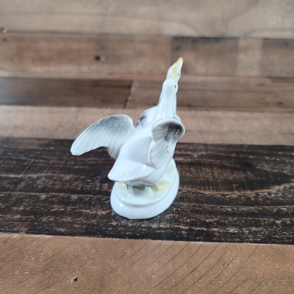 Vintage Gerold Porzellan Bavaria Western Germany 2 Geese 3 1/2" Figurine - Picture 6 of 10